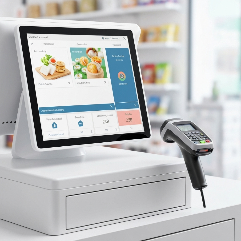 Terminal POS moderno con interfaz intuitiva